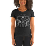 Vitruvian Man Band - Women's Form Fitting Tri-blend