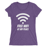 Free Wifi at My Place - Women's Form Fitting Tri-blend