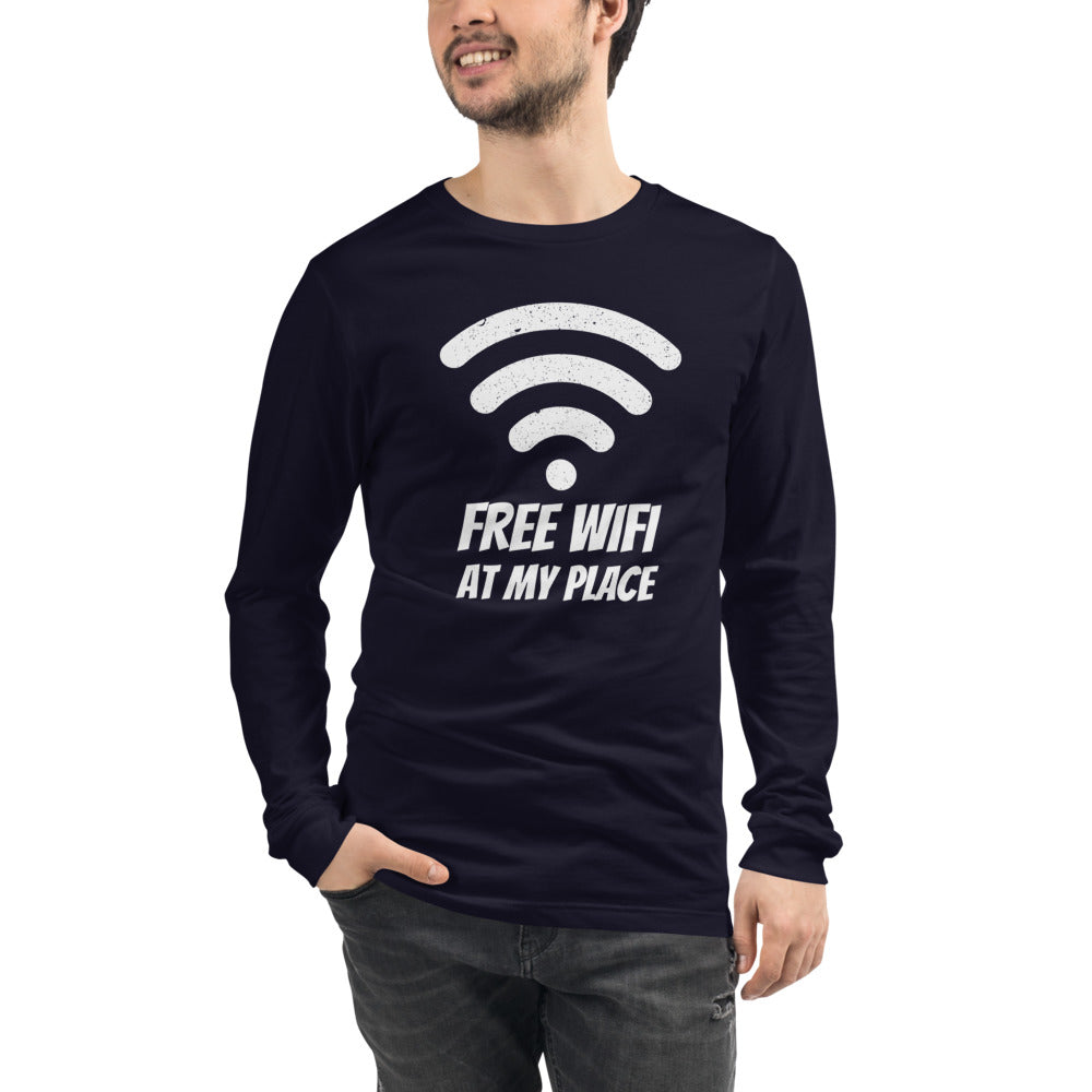 Free Wifi at My Place - Unisex Long Sleeve Skamp Life