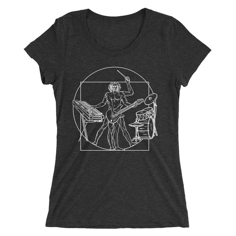 Vitruvian Man Band - Women's Form Fitting Tri-blend