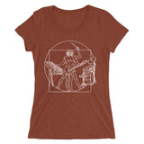 Vitruvian Man Band - Women's Form Fitting Tri-blend