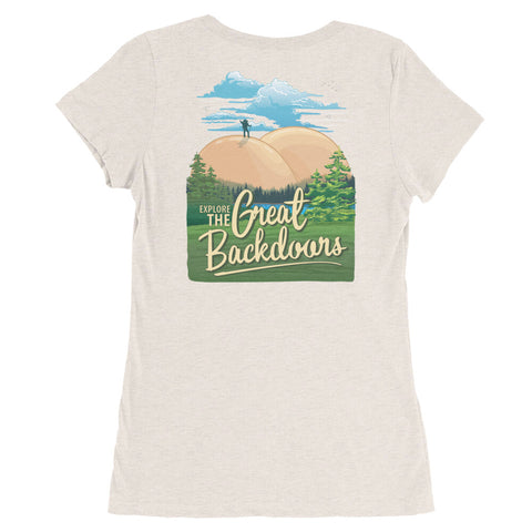 Explore the Great Backdoors - Women's Form Fitting Tri-blend