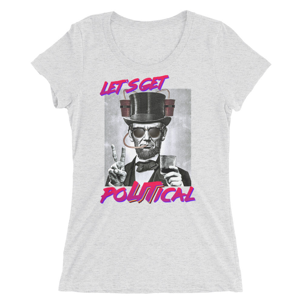 poLITics - Women's Form Fitting Tri-blend